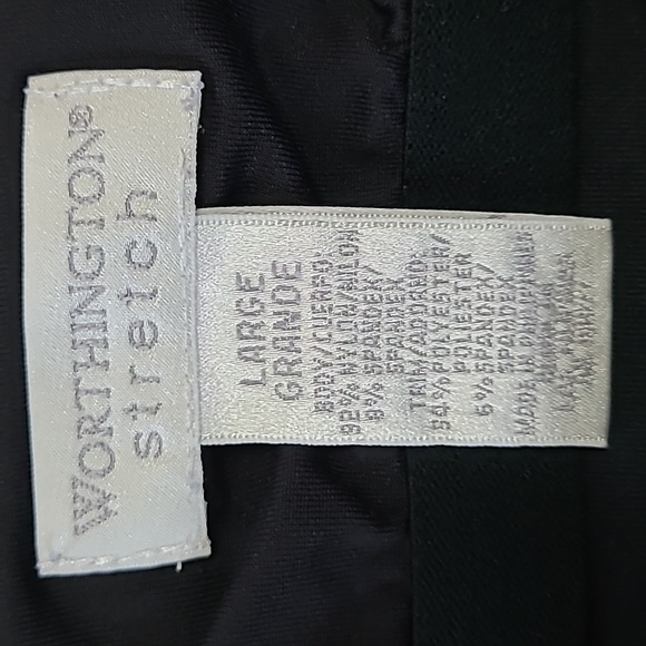 Worthington Stretch Camisole Shelf Bra Black Cami Adjustable Straps Lg - Picture 10 of 10